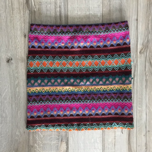 Colourful Knit Mini Skirt - Picture 1 of 5